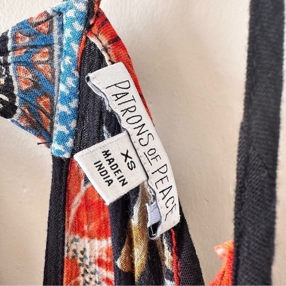 PATRONS Of Peace-Dark Floral Tie Back Maxi Summer Dress (Size:XS) - Picture 11 of 11